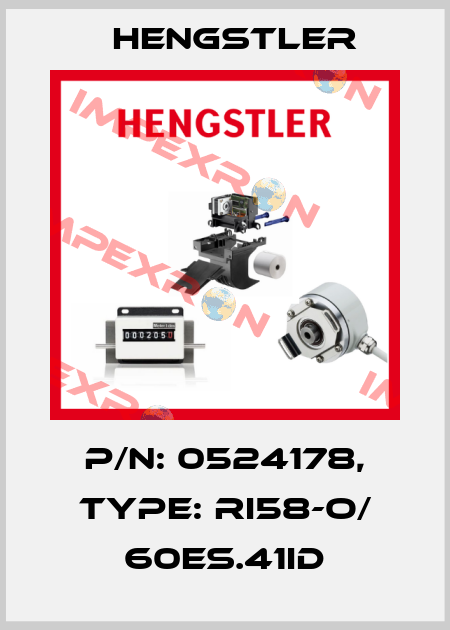 p/n: 0524178, Type: RI58-O/ 60ES.41ID Hengstler