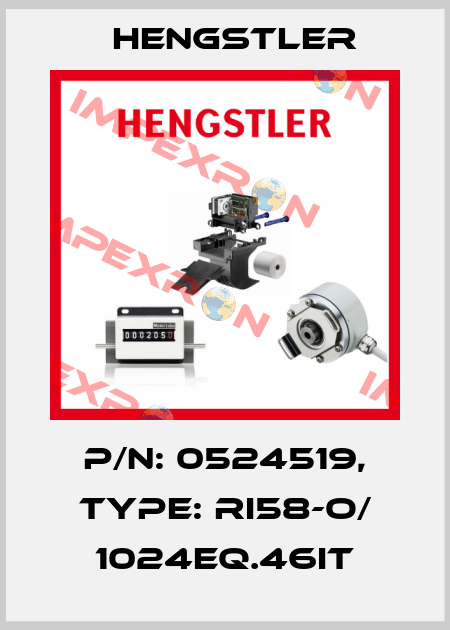 p/n: 0524519, Type: RI58-O/ 1024EQ.46IT Hengstler