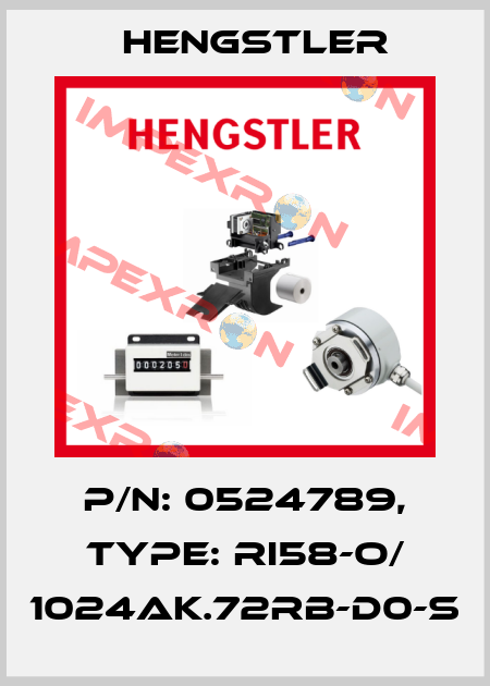 p/n: 0524789, Type: RI58-O/ 1024AK.72RB-D0-S Hengstler