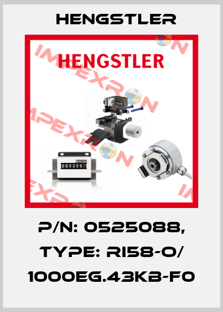 p/n: 0525088, Type: RI58-O/ 1000EG.43KB-F0 Hengstler