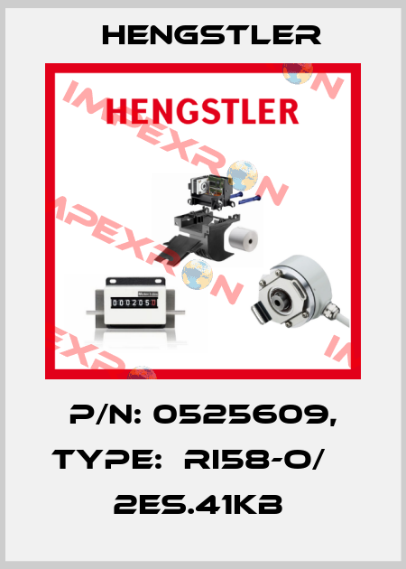 P/N: 0525609, Type:  RI58-O/    2ES.41KB  Hengstler