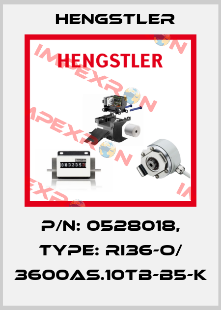 p/n: 0528018, Type: RI36-O/ 3600AS.10TB-B5-K Hengstler