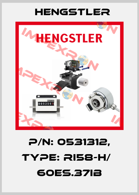 p/n: 0531312, Type: RI58-H/   60ES.37IB Hengstler