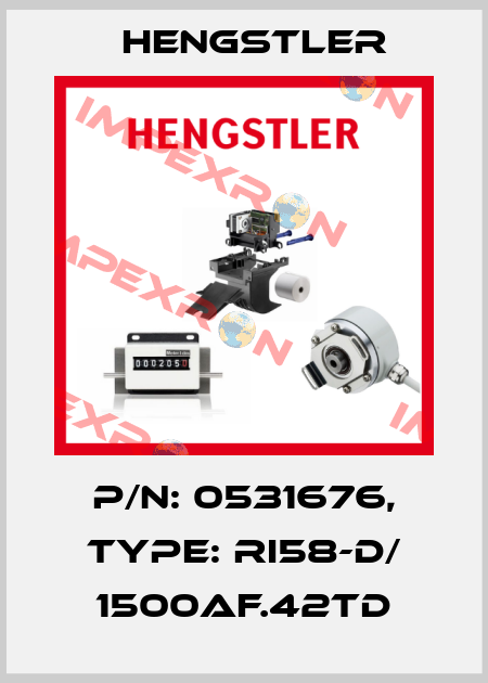 p/n: 0531676, Type: RI58-D/ 1500AF.42TD Hengstler