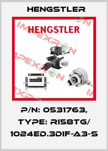 p/n: 0531763, Type: RI58TG/ 1024ED.3DIF-A3-S Hengstler