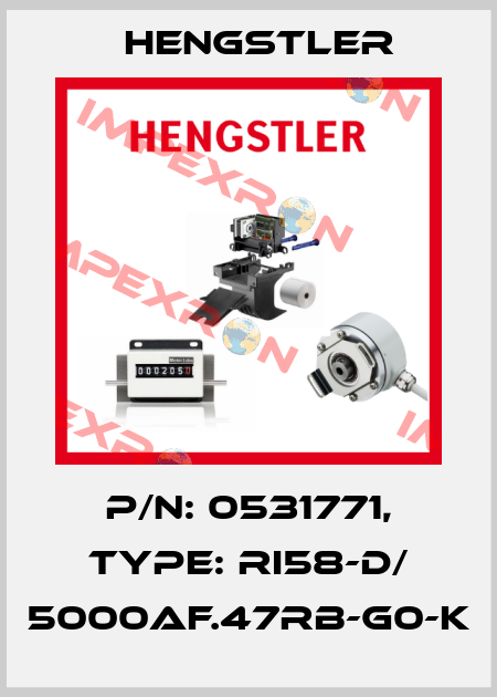 p/n: 0531771, Type: RI58-D/ 5000AF.47RB-G0-K Hengstler