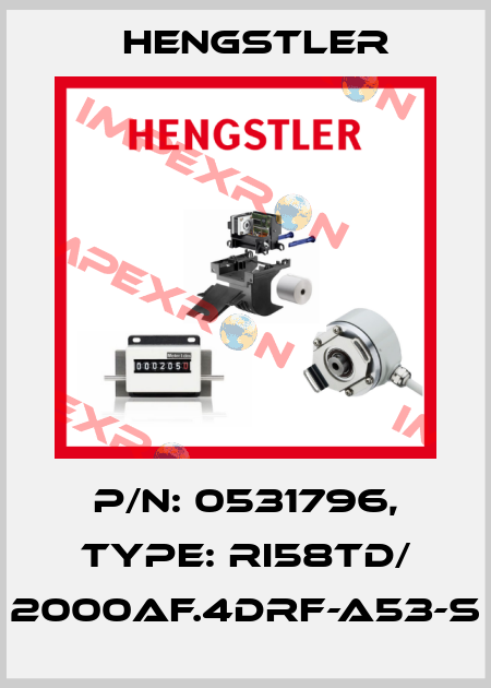 p/n: 0531796, Type: RI58TD/ 2000AF.4DRF-A53-S Hengstler