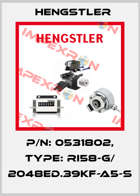 p/n: 0531802, Type: RI58-G/ 2048ED.39KF-A5-S Hengstler