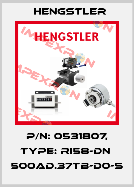 p/n: 0531807, Type: RI58-DN  500AD.37TB-D0-S Hengstler
