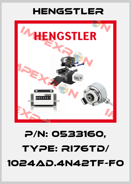 p/n: 0533160, Type: RI76TD/ 1024AD.4N42TF-F0 Hengstler