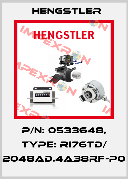 p/n: 0533648, Type: RI76TD/ 2048AD.4A38RF-P0 Hengstler