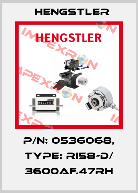 p/n: 0536068, Type: RI58-D/ 3600AF.47RH Hengstler