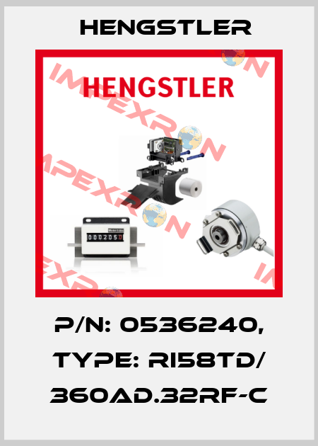 p/n: 0536240, Type: RI58TD/ 360AD.32RF-C Hengstler