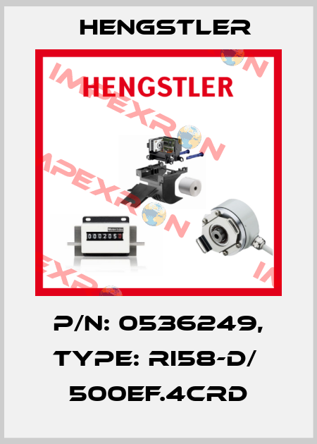 p/n: 0536249, Type: RI58-D/  500EF.4CRD Hengstler