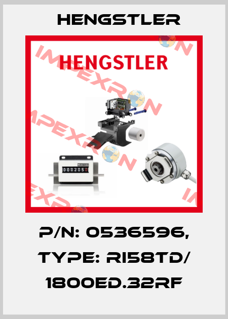 p/n: 0536596, Type: RI58TD/ 1800ED.32RF Hengstler