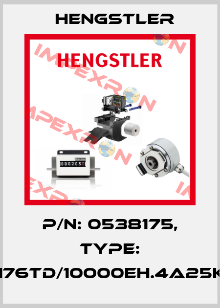 p/n: 0538175, Type: RI76TD/10000EH.4A25KF Hengstler
