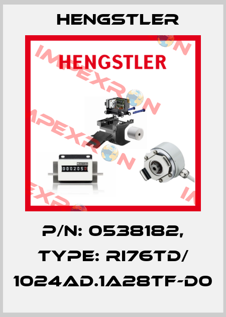 p/n: 0538182, Type: RI76TD/ 1024AD.1A28TF-D0 Hengstler