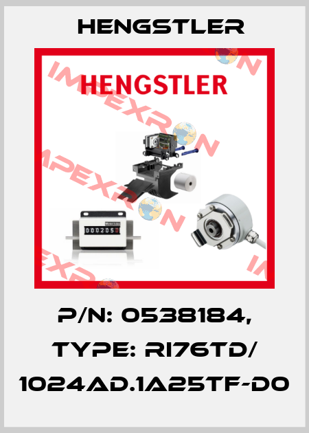 p/n: 0538184, Type: RI76TD/ 1024AD.1A25TF-D0 Hengstler