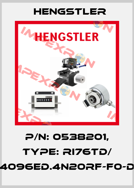 p/n: 0538201, Type: RI76TD/ 4096ED.4N20RF-F0-D Hengstler