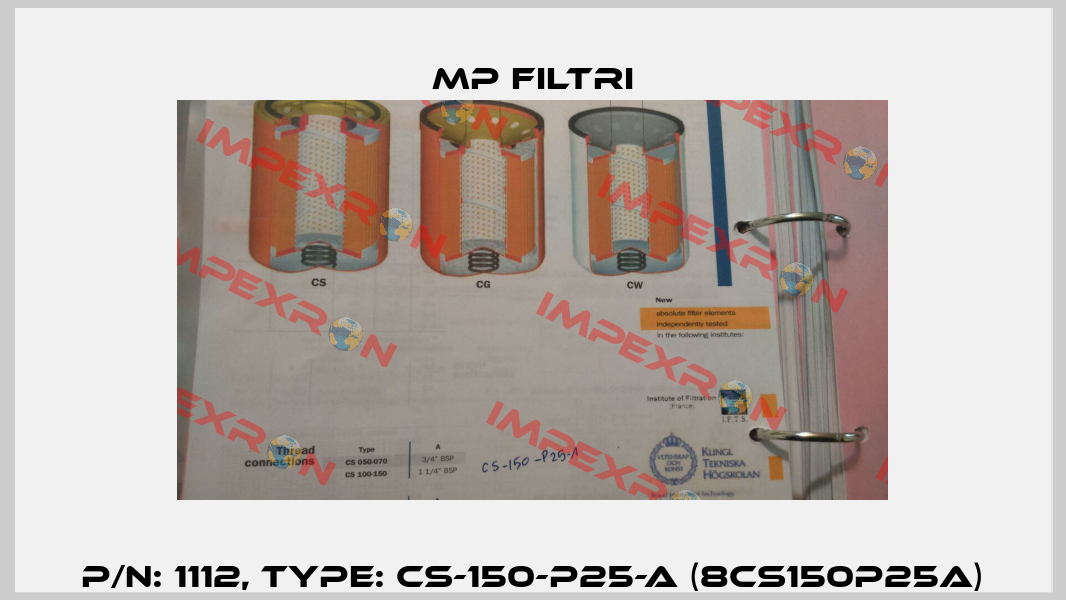 P/N: 1112, Type: CS-150-P25-A (8CS150P25A) MP Filtri