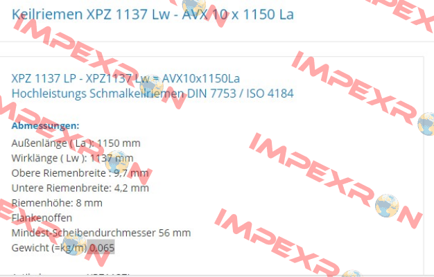 XPZ 1137 LP / 1150 LA Megadyne