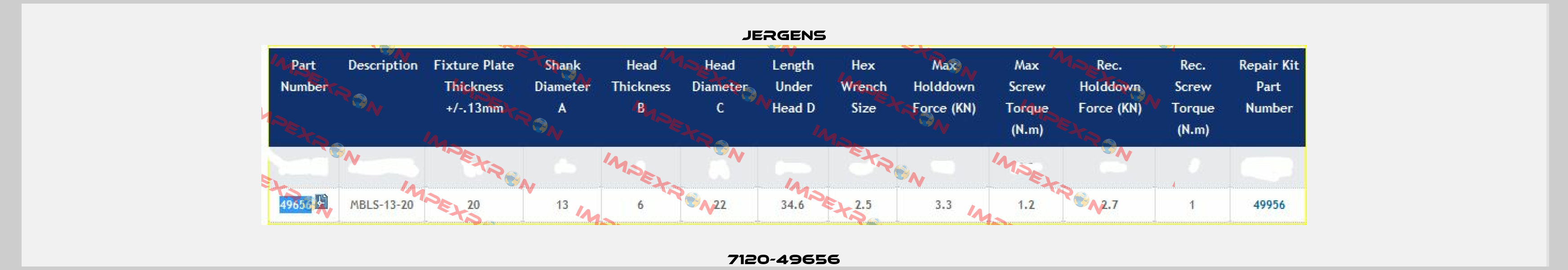 7120-49656 Jergens