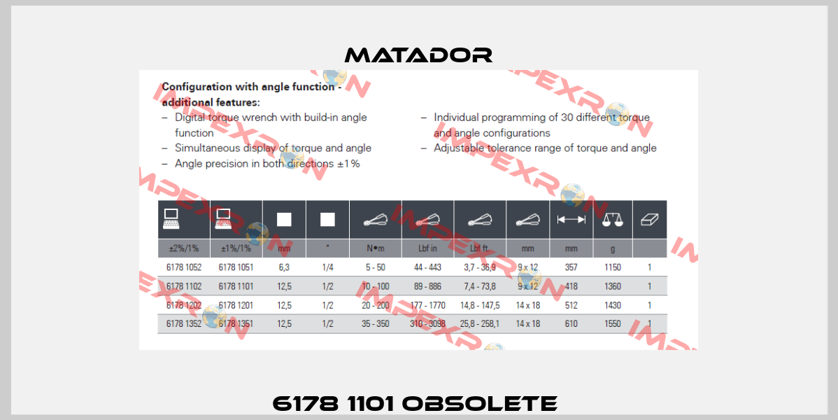 6178 1101 obsolete  Matador