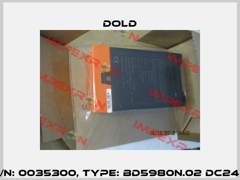 p/n: 0035300, Type: BD5980N.02 DC24V Dold