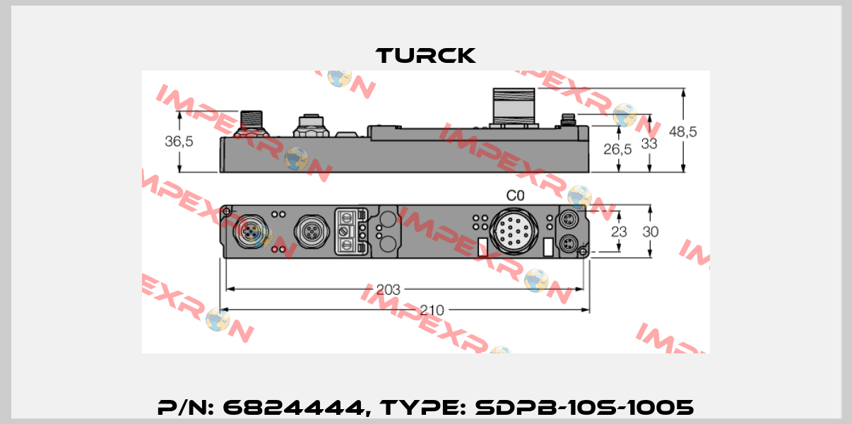 p/n: 6824444, Type: SDPB-10S-1005 Turck