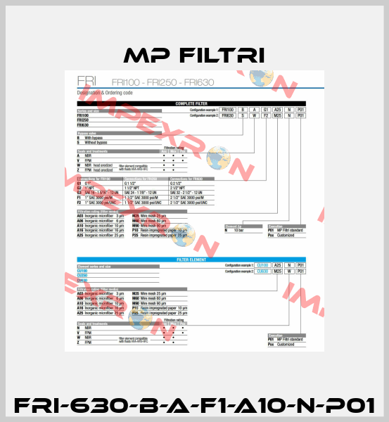 FRI-630-B-A-F1-A10-N-P01 MP Filtri