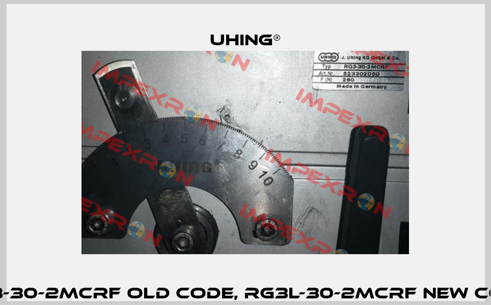 RG3-30-2MCRF old code, RG3L-30-2MCRF new code Uhing®